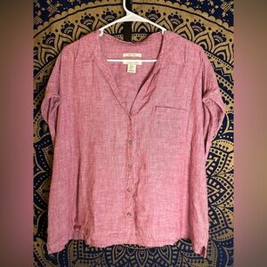 Rachel Zoe Linen Shirt in Pink